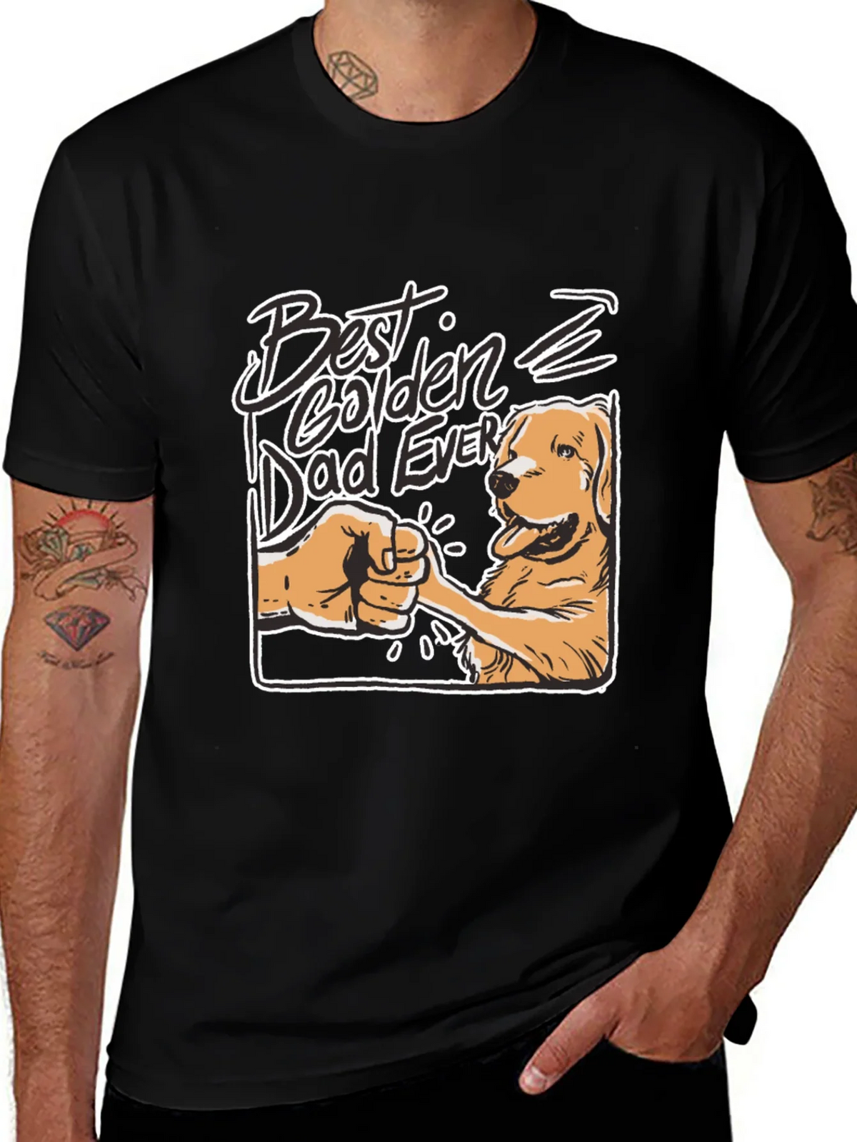 Best Golden Dad Ever T-Shirt product image 1
