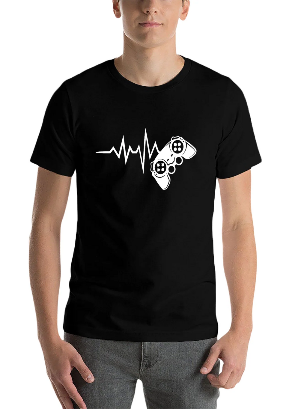 Gamer Heartbeat Graphic T-Shirt - Black product image 4