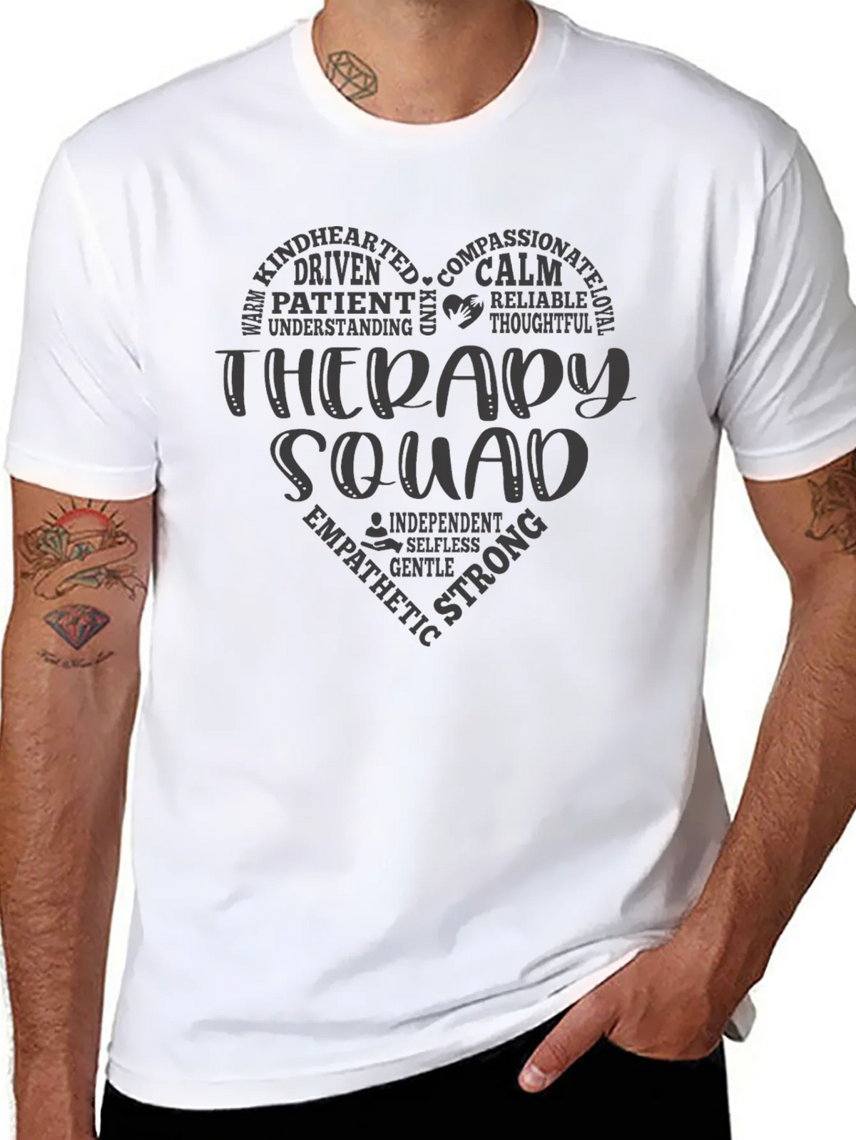 Therapy Squad Heart Graphic Tee - Black product image 5