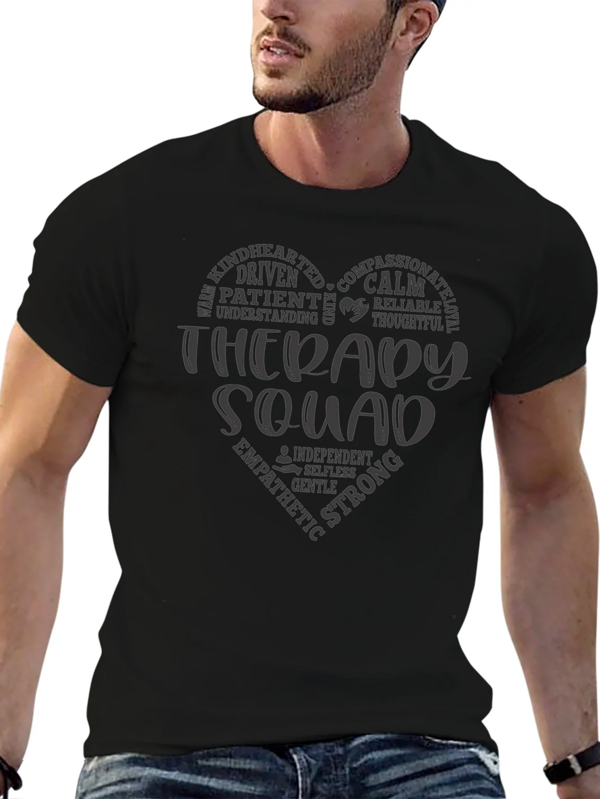 Therapy Squad Heart Graphic Tee - Black product image 4