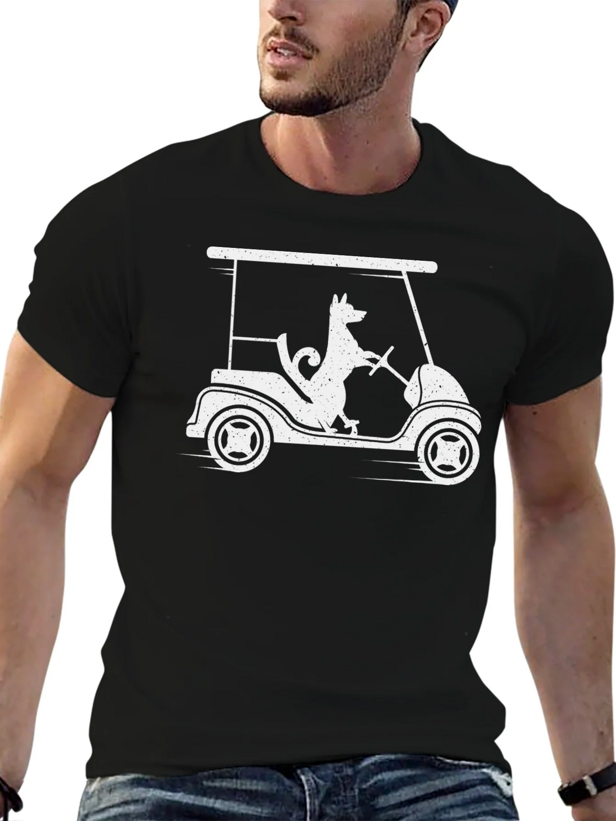 Dog Golf Cart T-Shirt - Humorous Graphic Tee product image 6