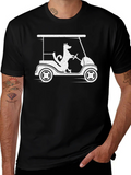 Dog Golf Cart T-Shirt - Humorous Graphic Tee product image 1