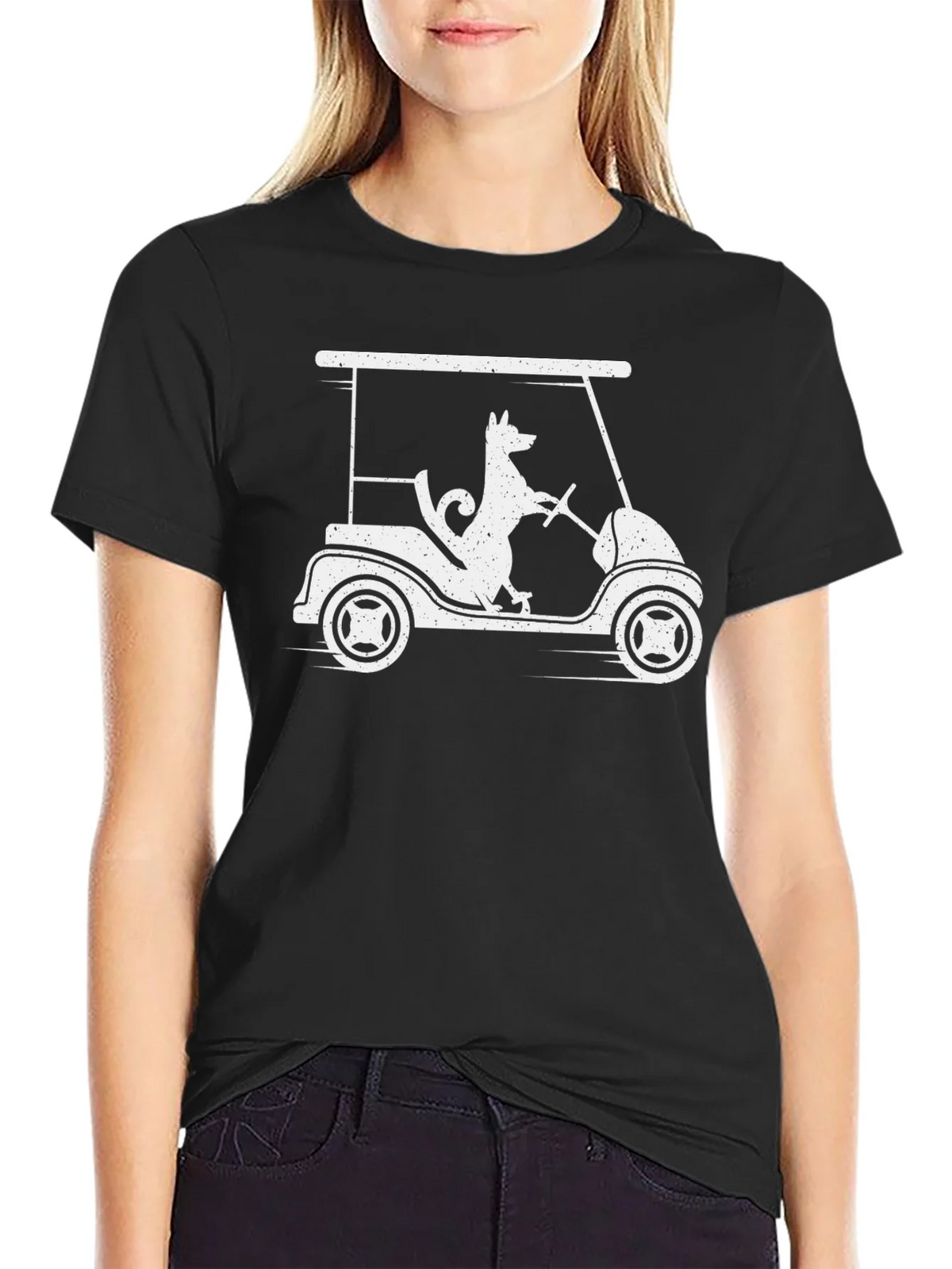 Dog Golf Cart T-Shirt - Humorous Graphic Tee product image 2