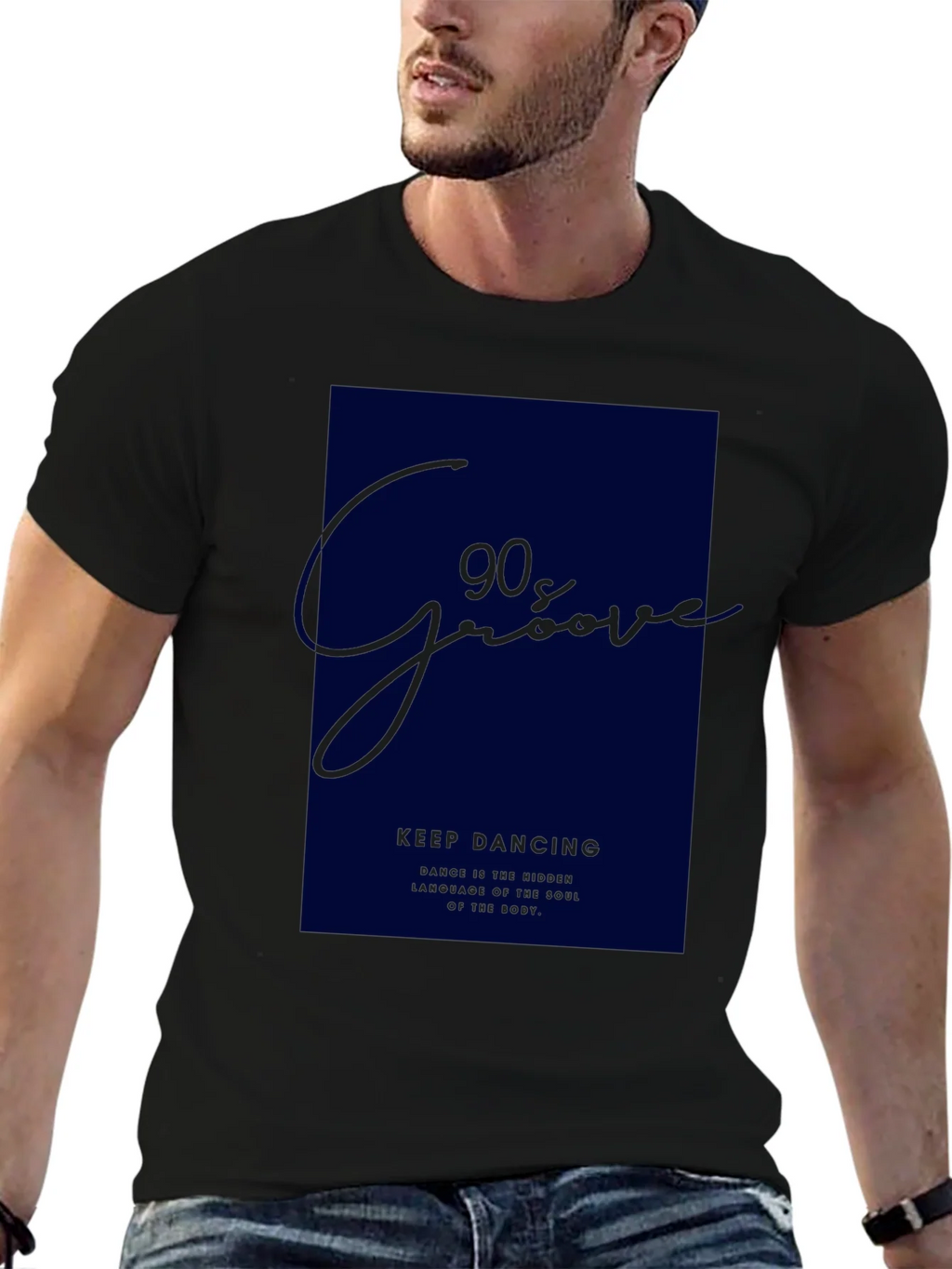 90s Groove Black Graphic Tee product image 6