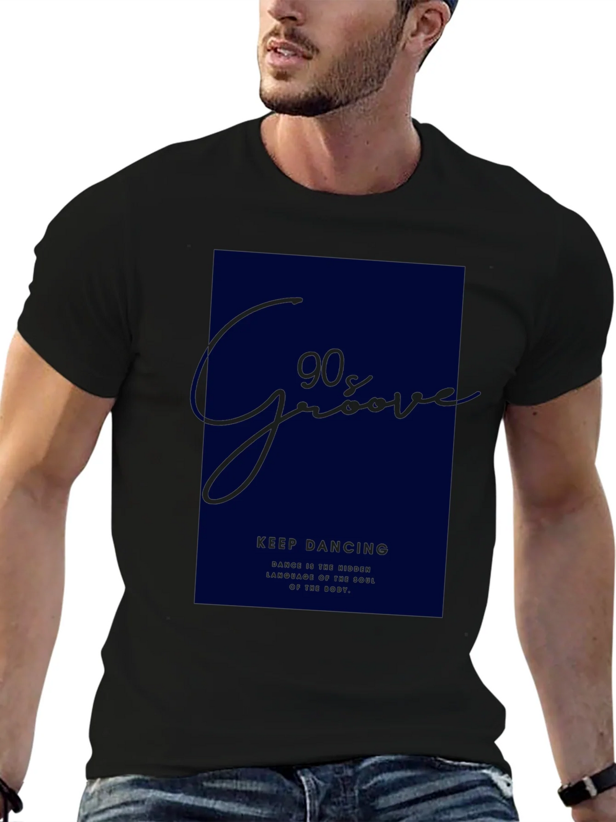 90s Groove Black Graphic Tee product image 6