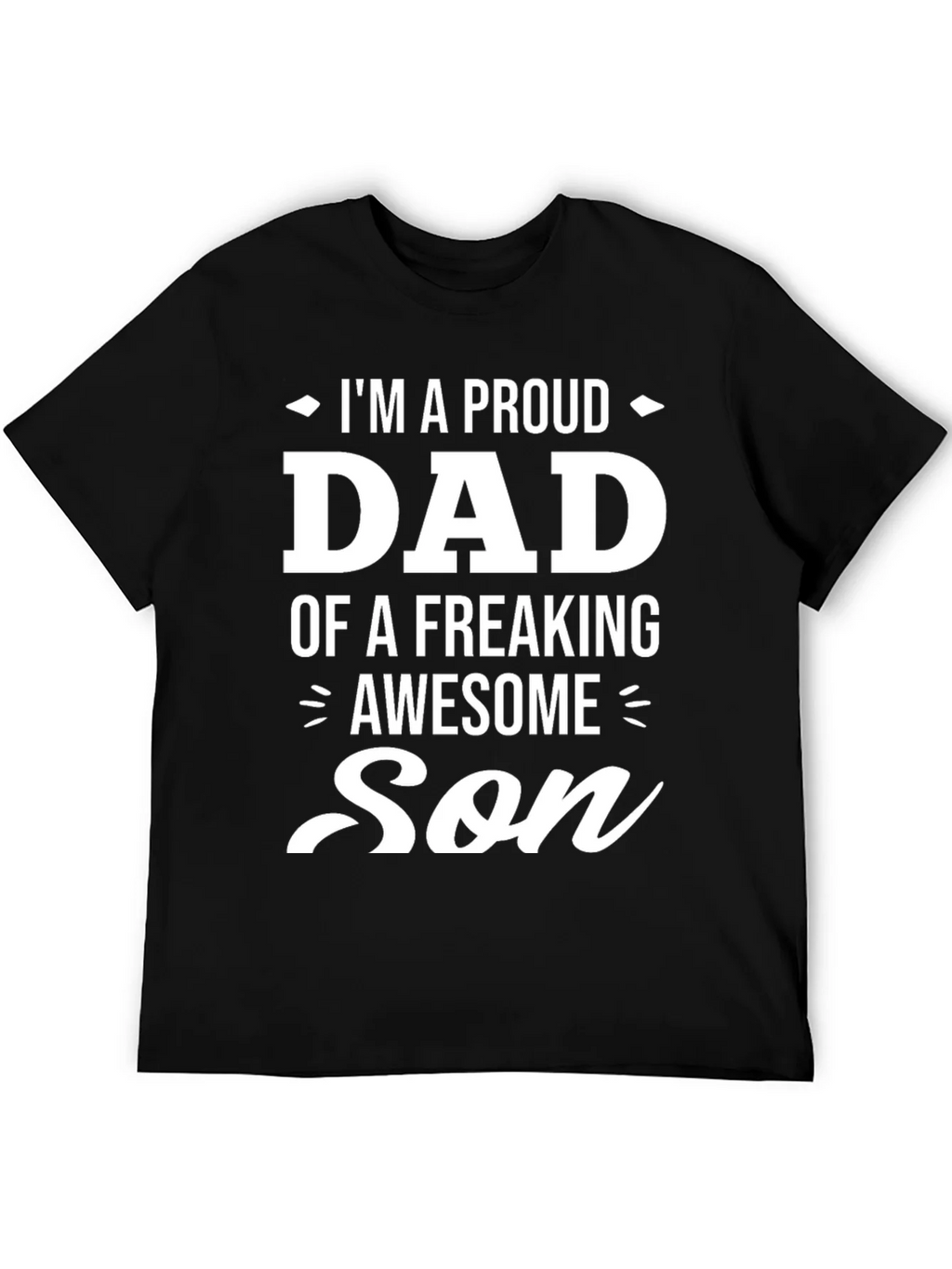 Proud Dad of an Awesome Son Black Graphic Tee product image 5