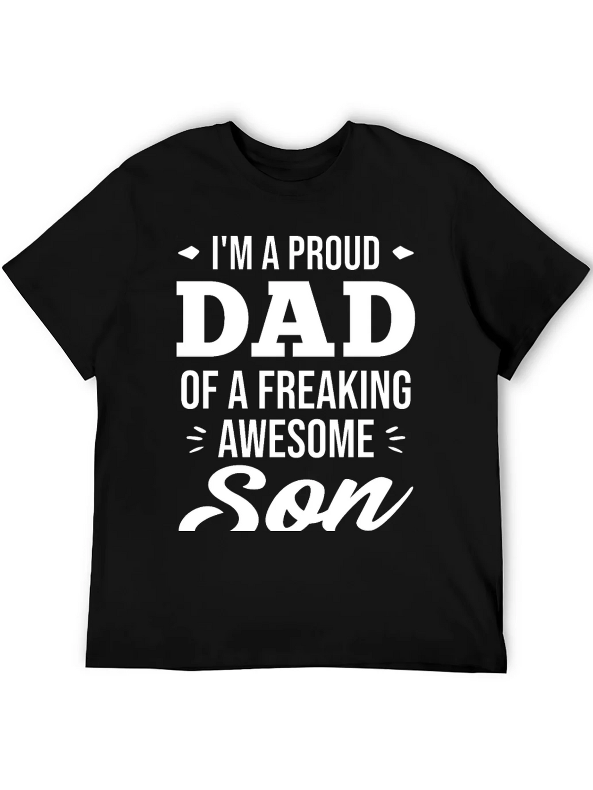 Proud Dad of an Awesome Son Black Graphic Tee product image 5