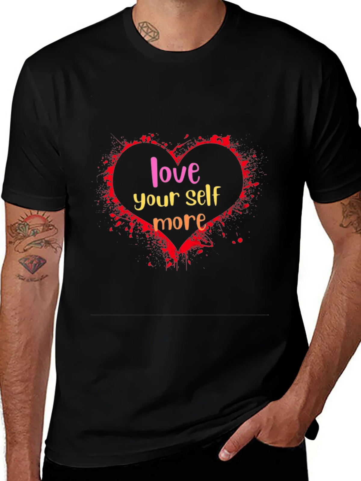 Love Yourself More Black Graphic Tee product image 1