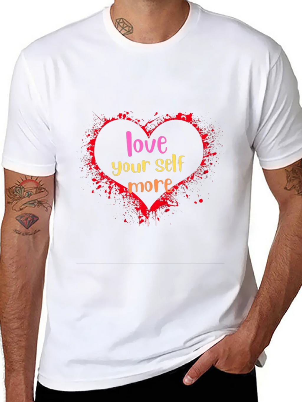 Love Yourself More Black Graphic Tee product image 7