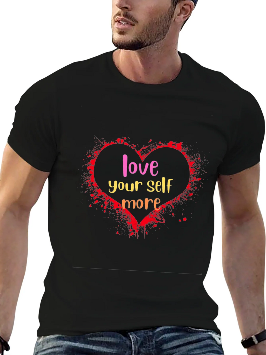 Love Yourself More Black Graphic Tee product image 6