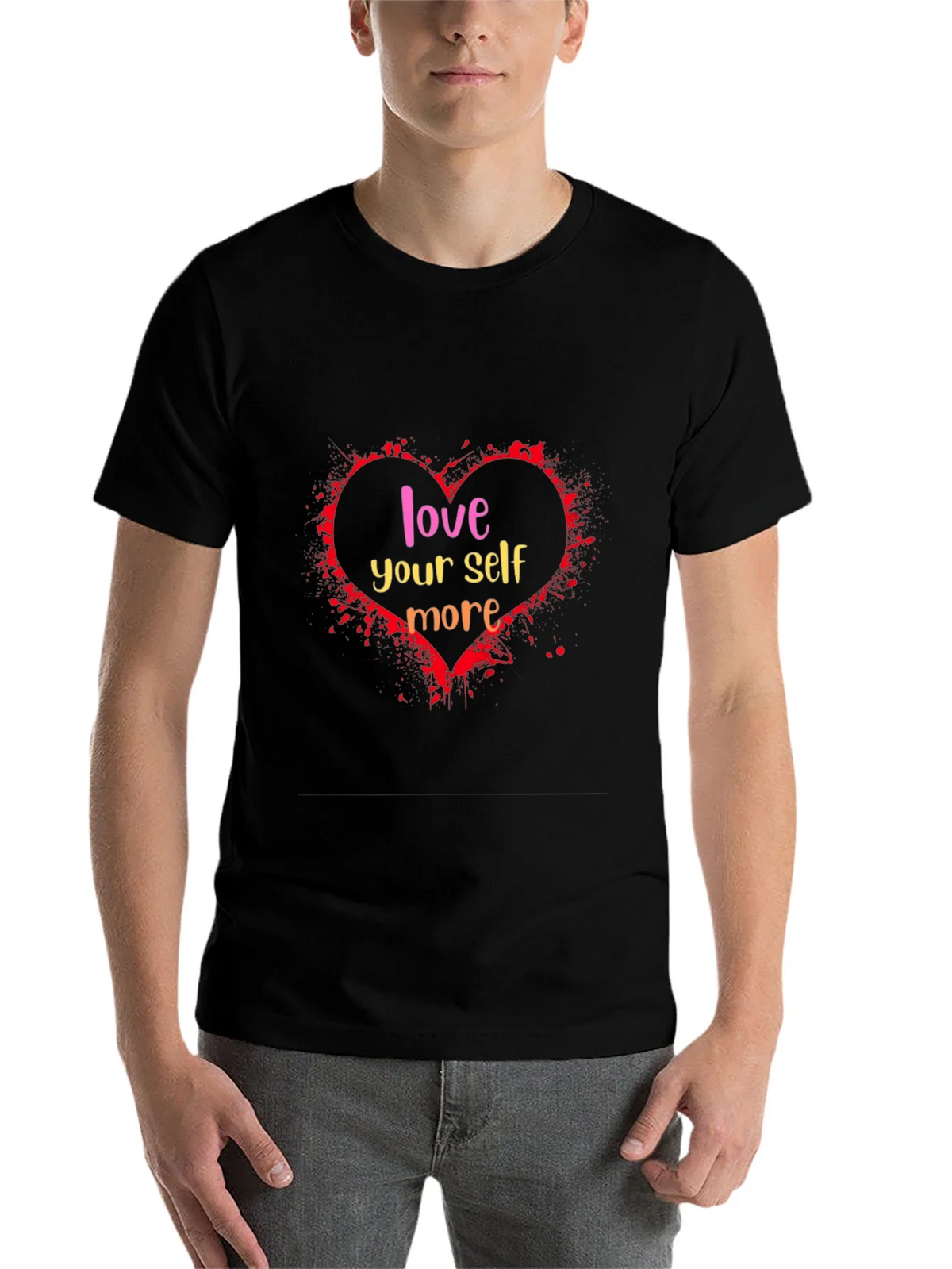 Love Yourself More Black Graphic Tee product image 4