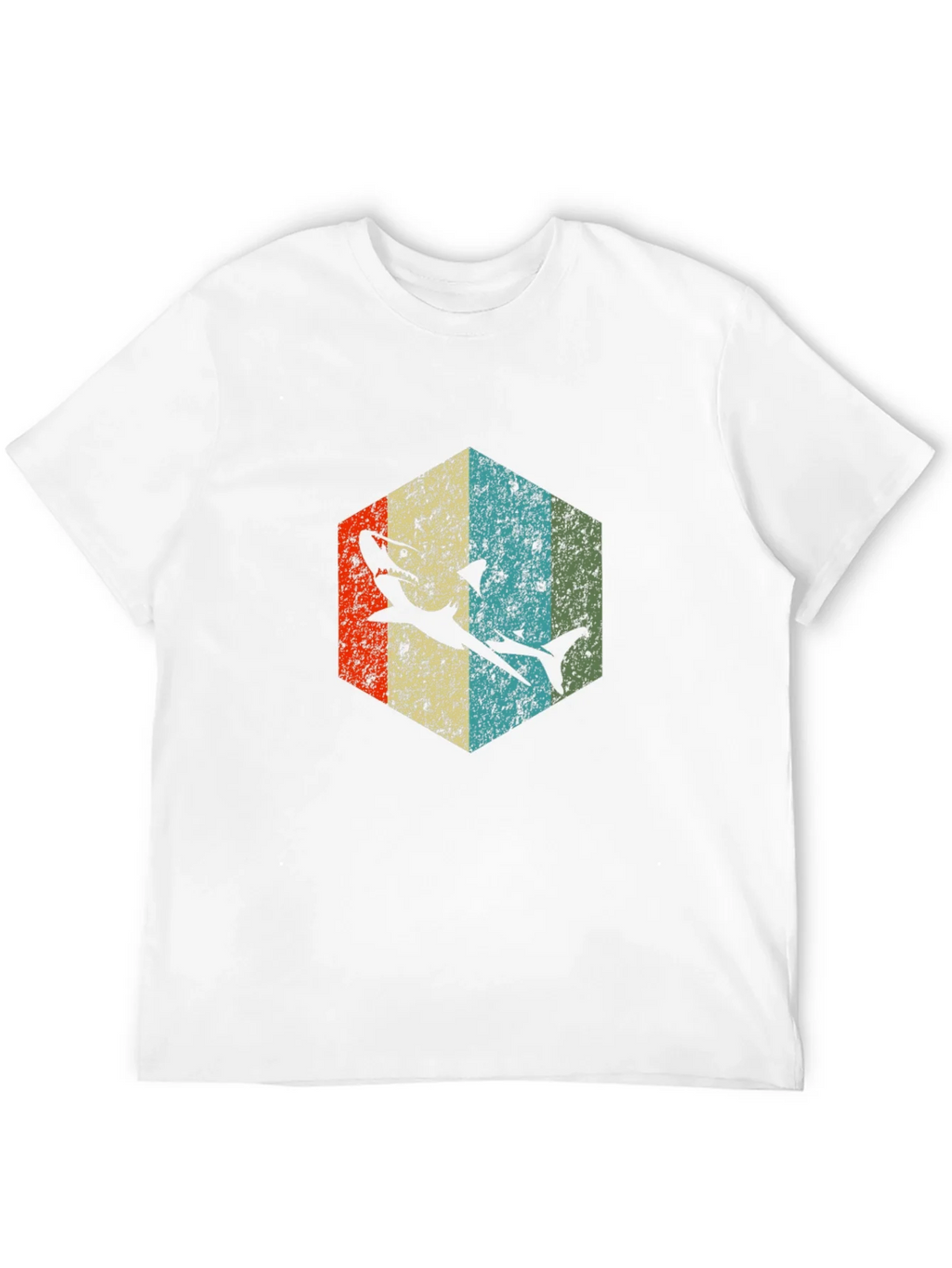 Retro Shark Graphic Tee - Black Cotton Blend product image 11