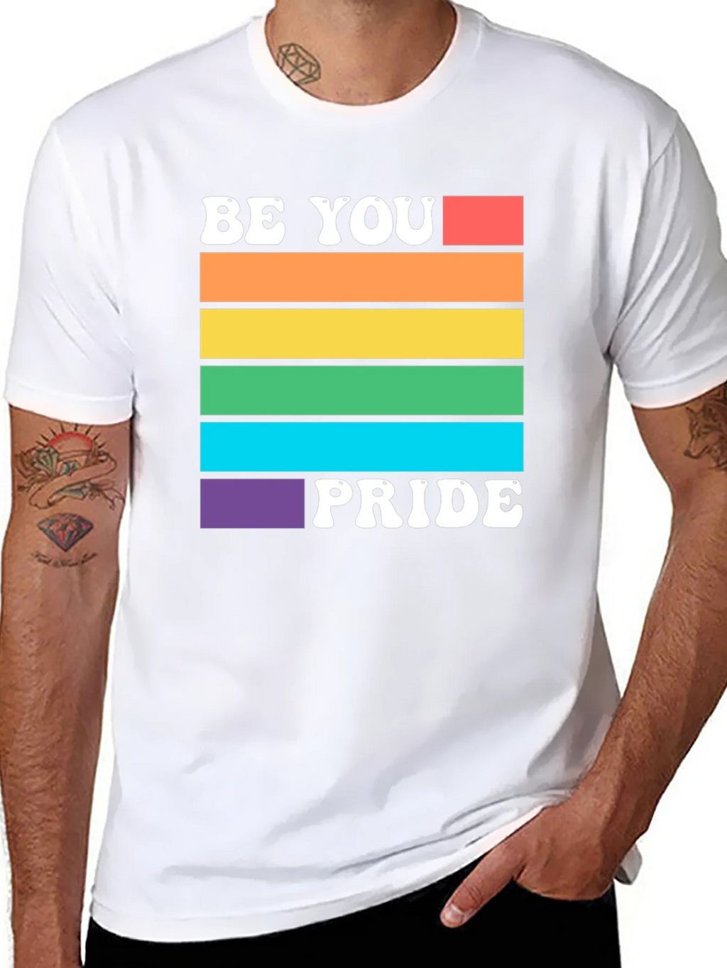 Be You Pride Rainbow Graphic T-Shirt product image 4