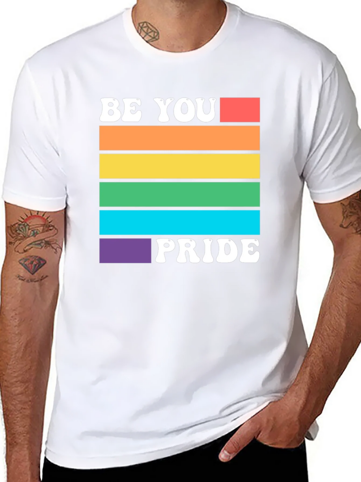Be You Pride Rainbow Graphic T-Shirt product image 4