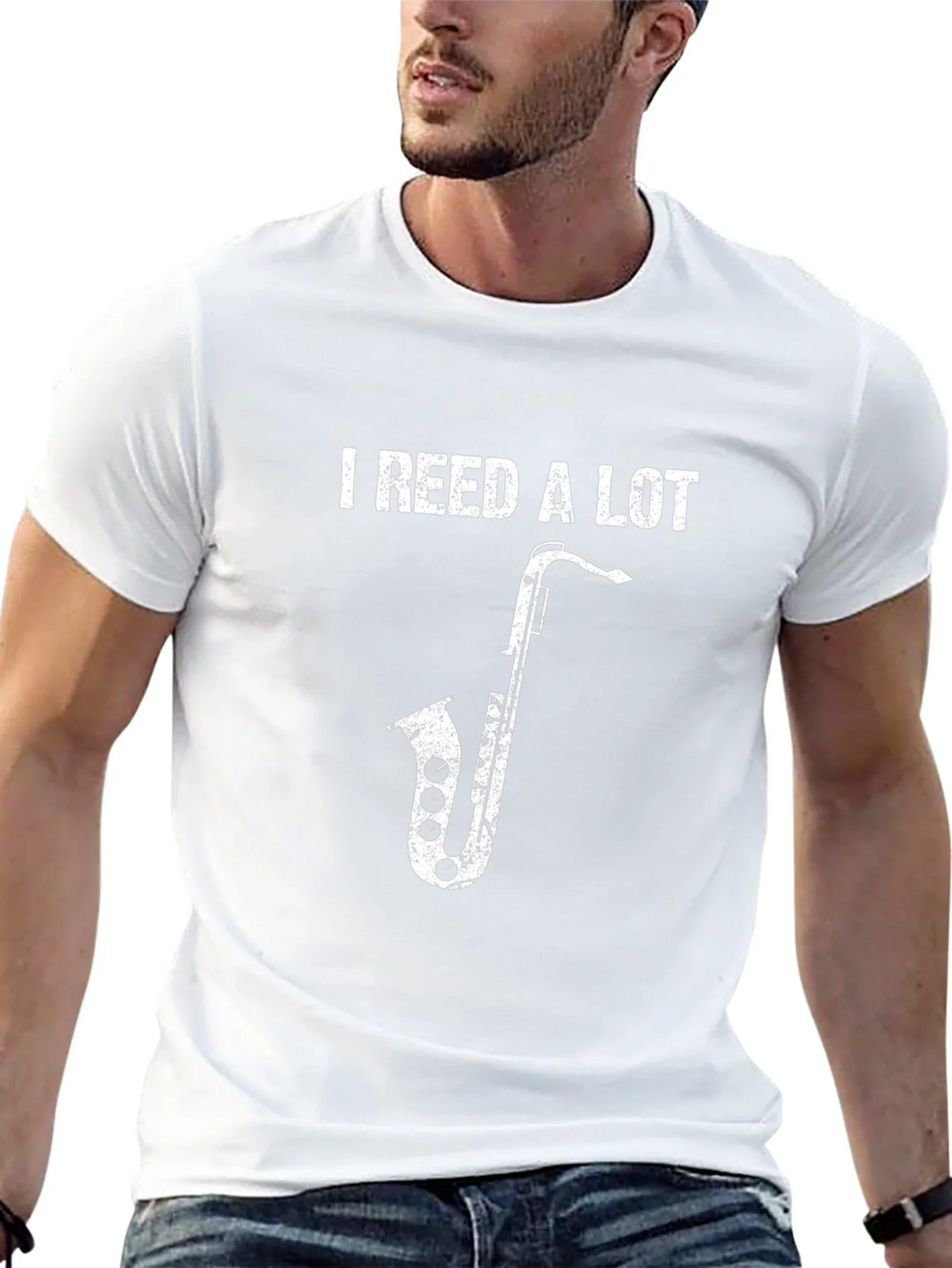 I Reed A Lot Saxophone T-Shirt Funny Musician Tee product image 12