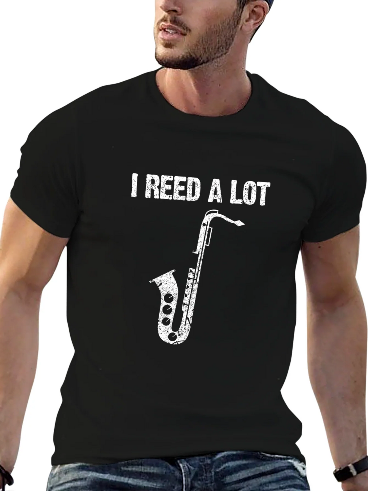 I Reed A Lot Saxophone T-Shirt Funny Musician Tee product image 6