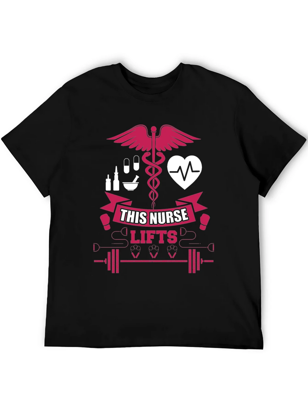 Nurse Lifts T-Shirt - Black Gym Tee for Healthcare Heroes product image 5