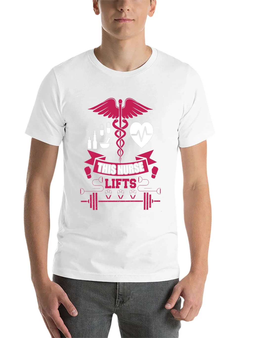 Nurse Lifts T-Shirt - Black Gym Tee for Healthcare Heroes product image 10