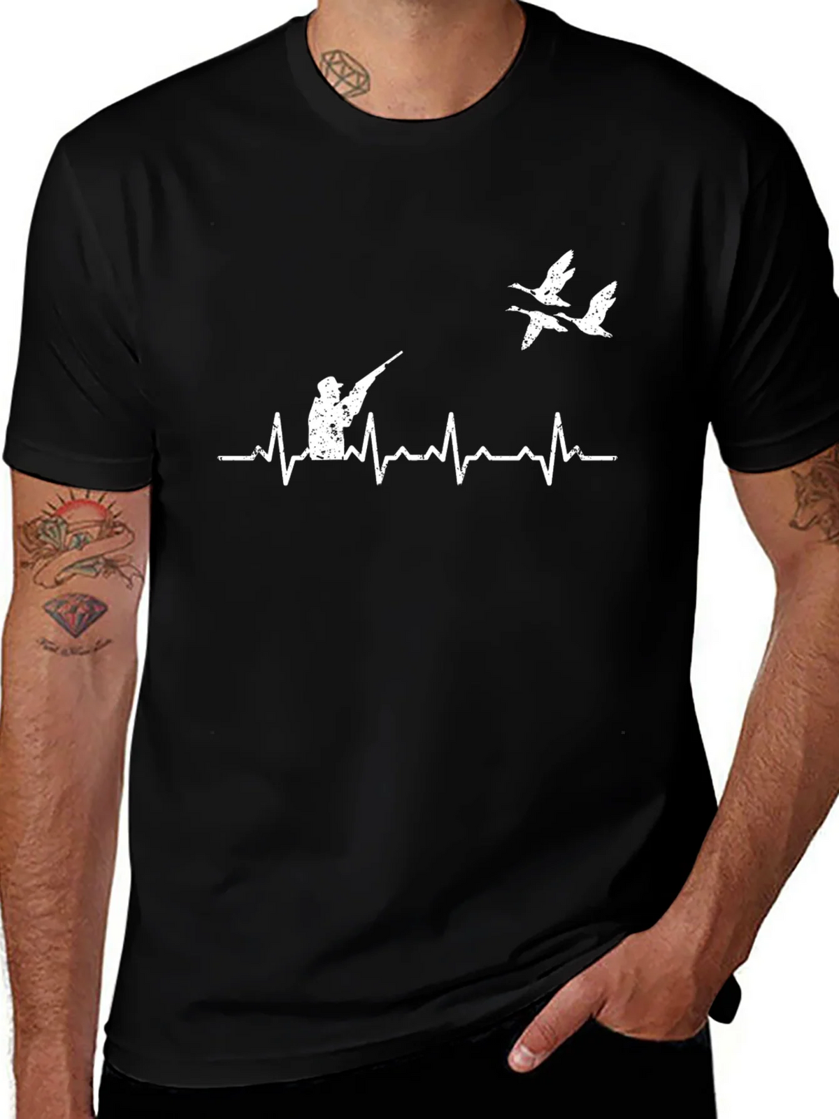 Duck Hunting Heartbeat T-Shirt product image 1