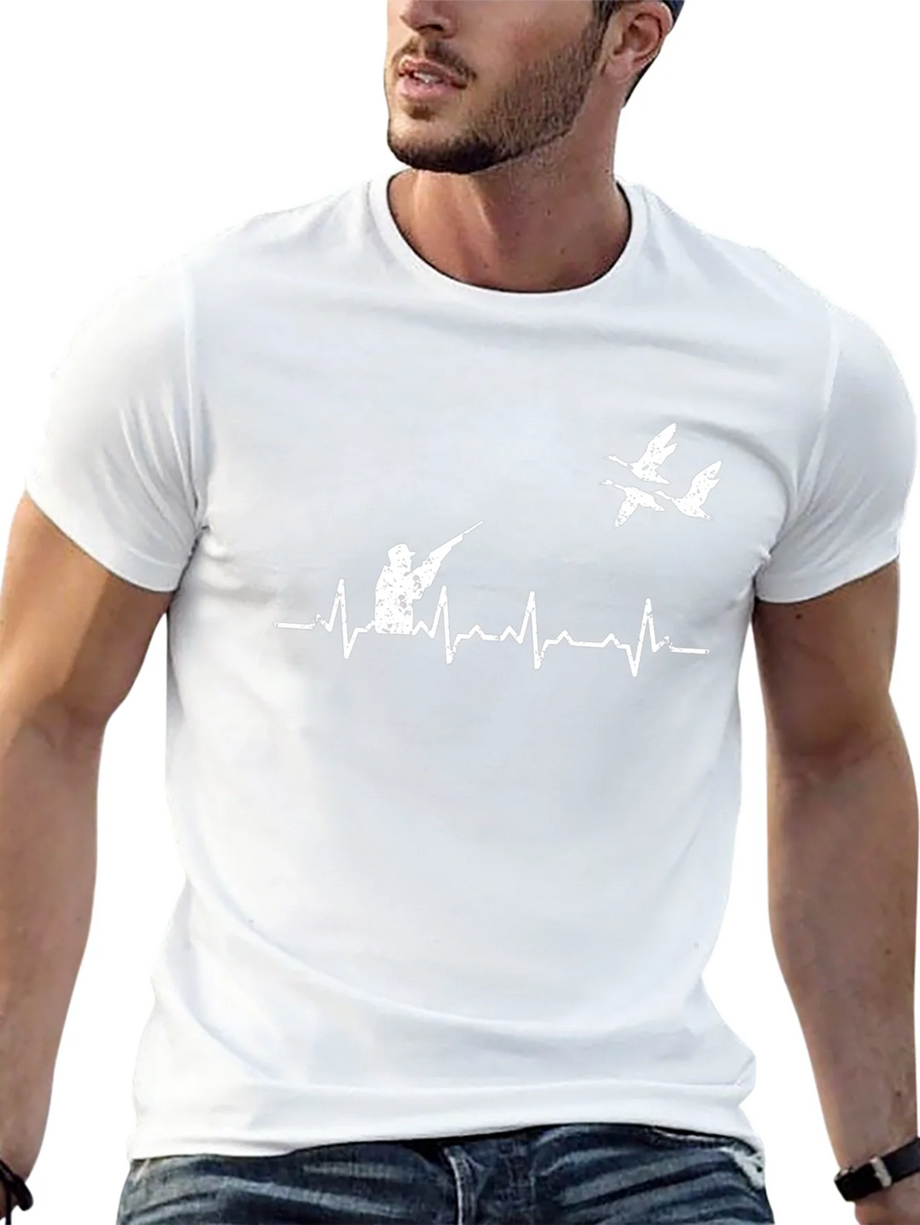 Duck Hunting Heartbeat T-Shirt product image 12