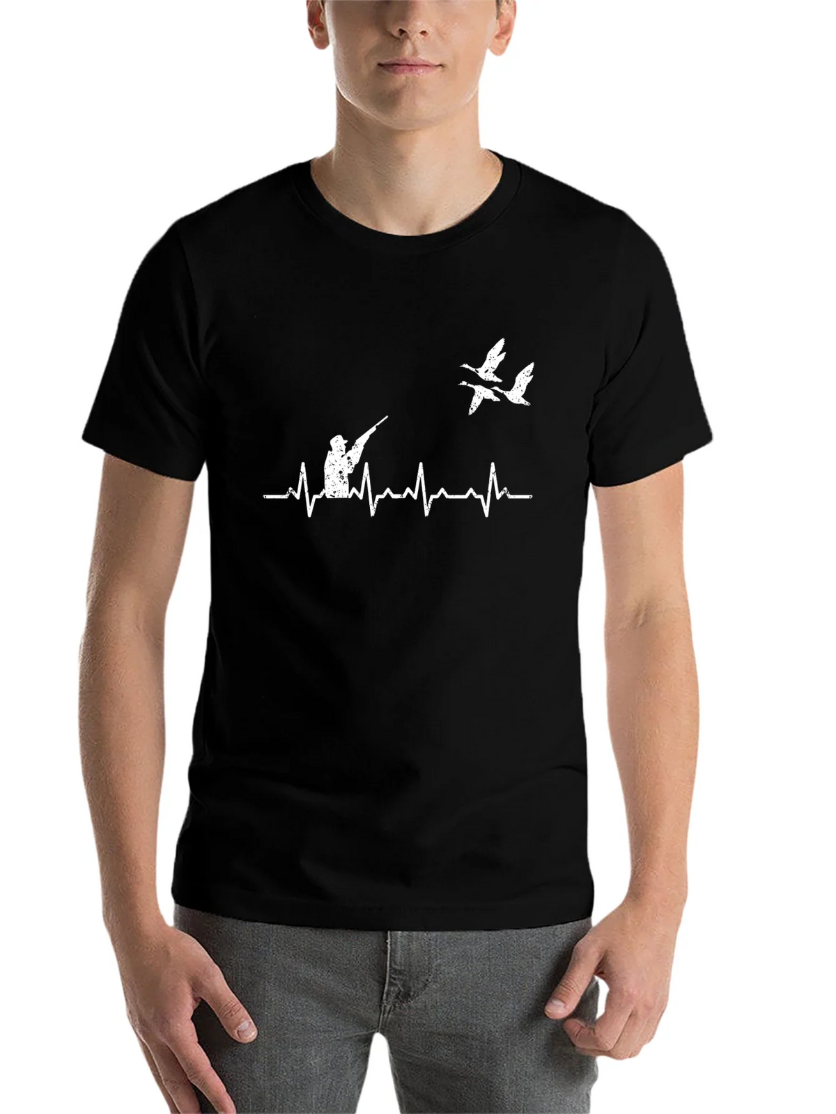Duck Hunting Heartbeat T-Shirt product image 4