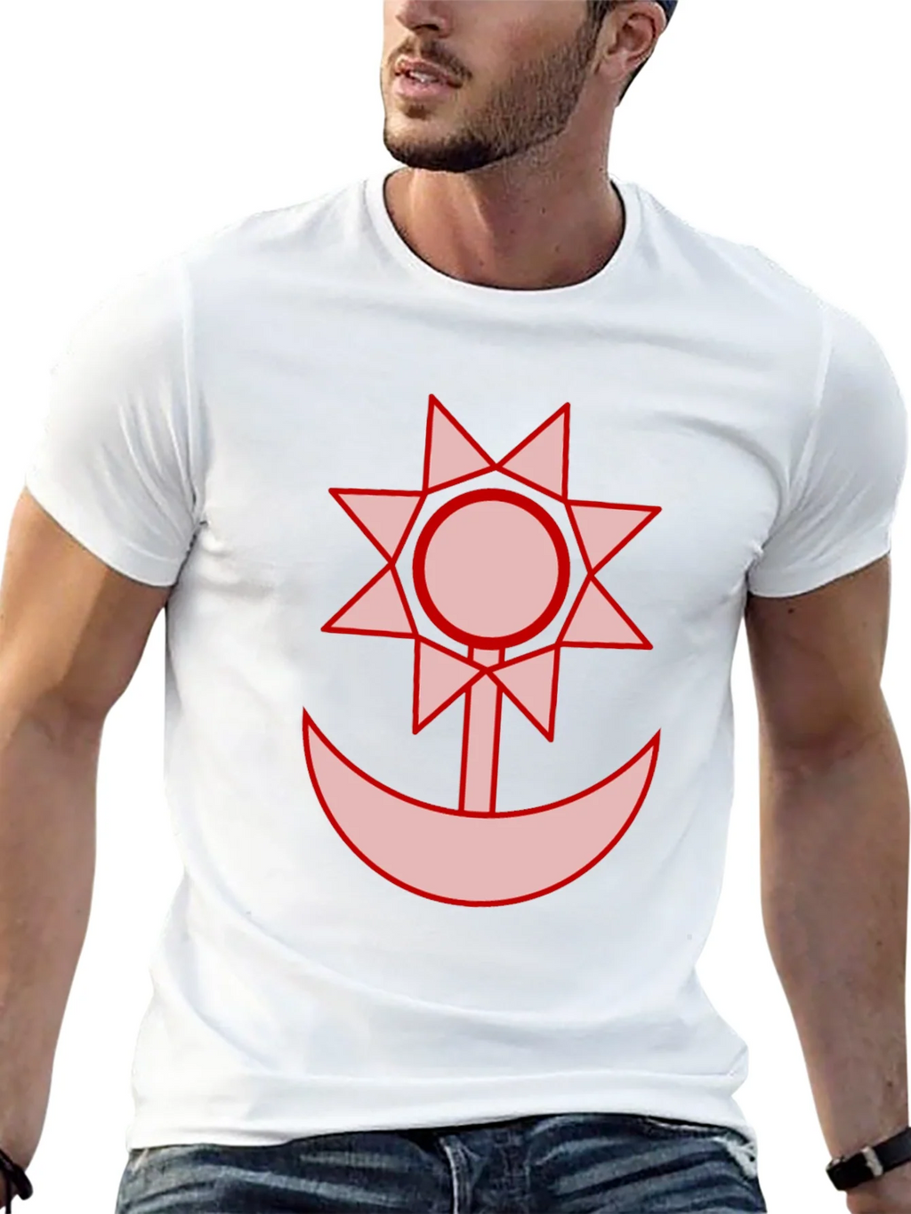 Graphic Black T-Shirt - Sun and Moon Design product image 12
