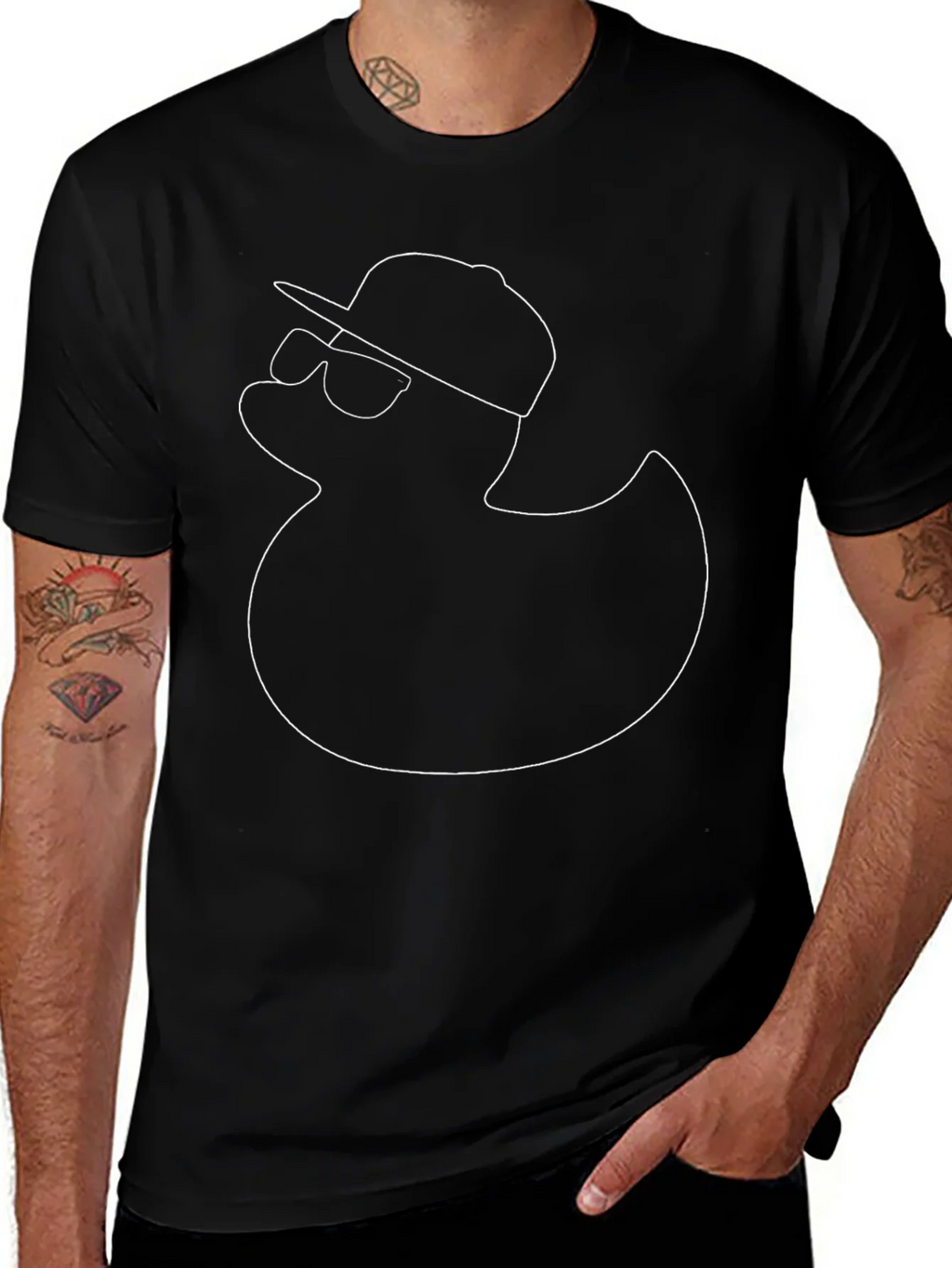 Cool Duck T-Shirt - Black Cotton Tee