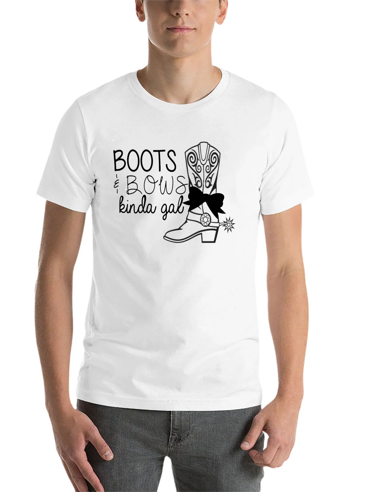 Boots & Bows Kinda Gal Black T-Shirt product image 10