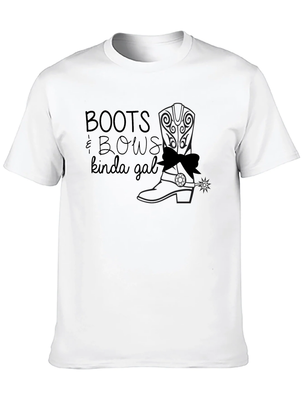 Boots & Bows Kinda Gal Black T-Shirt product image 9