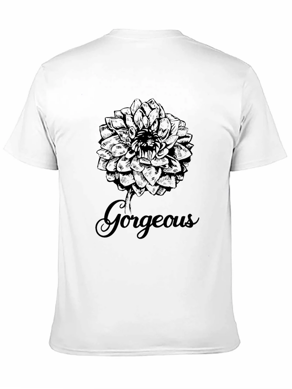 Gorgeous Flower Graphic Print Black T-Shirt product image 10