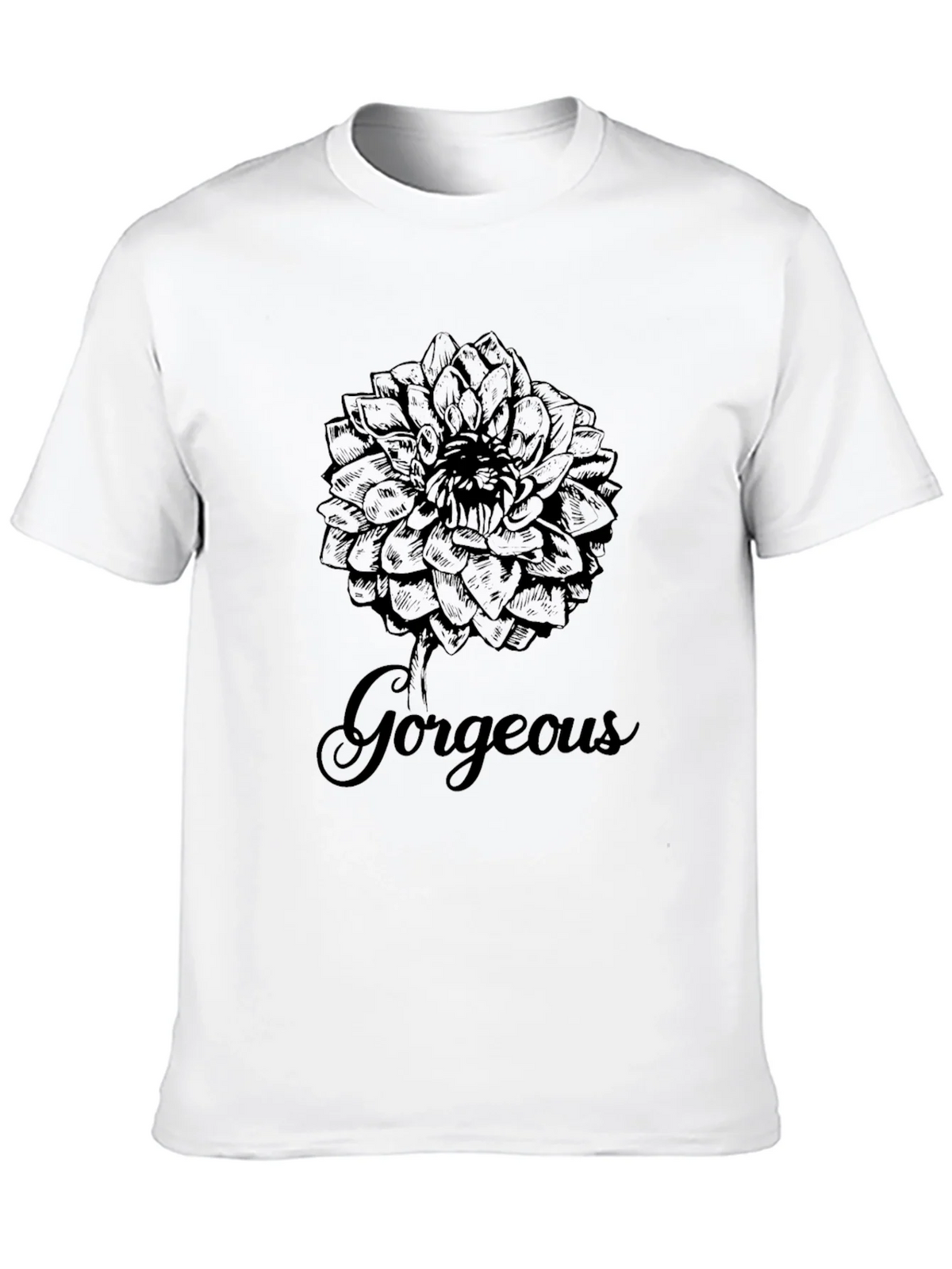 Gorgeous Flower Graphic Print Black T-Shirt product image 9