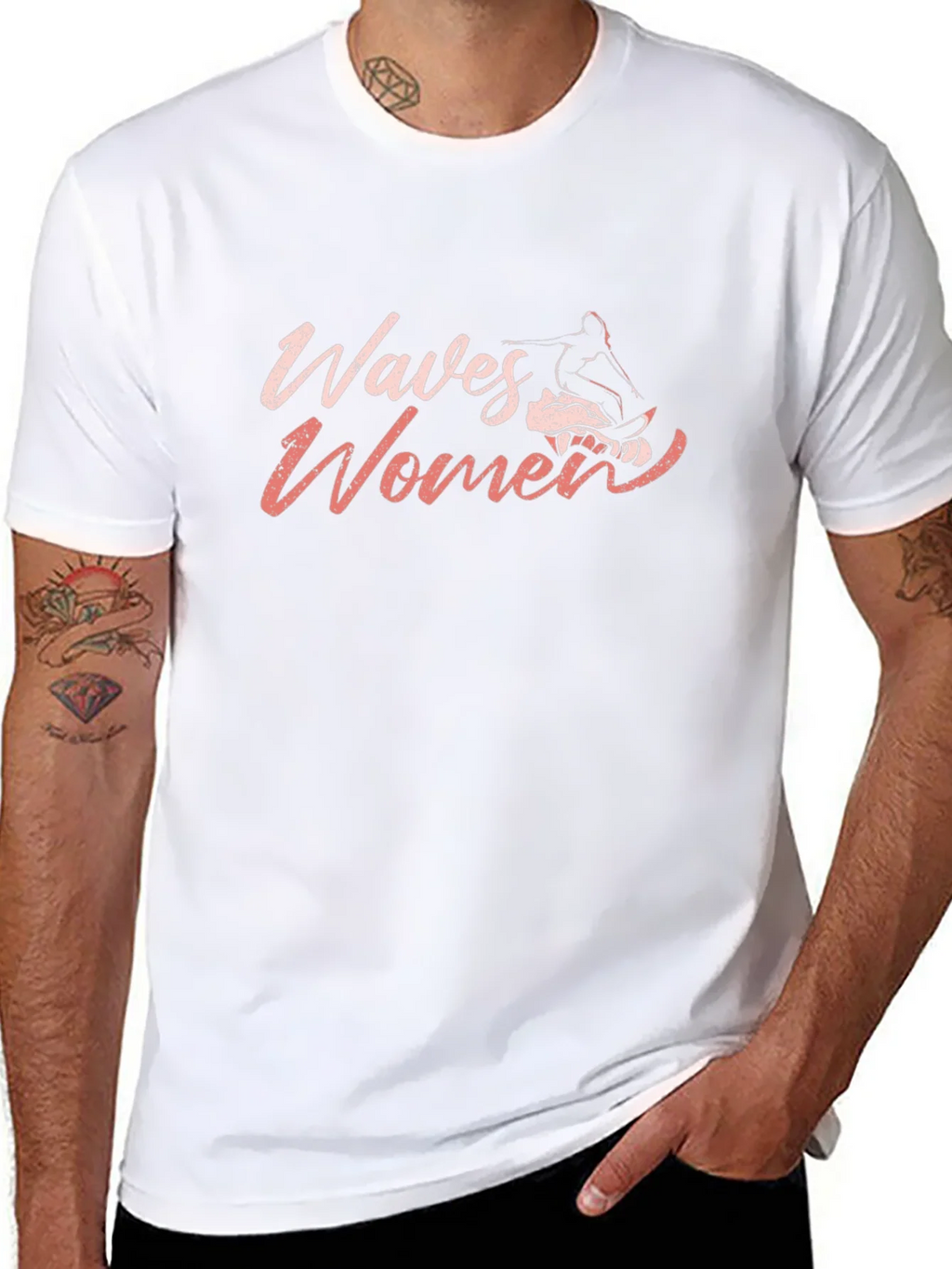 Waves Womens Graphic Tee - Black product image 7