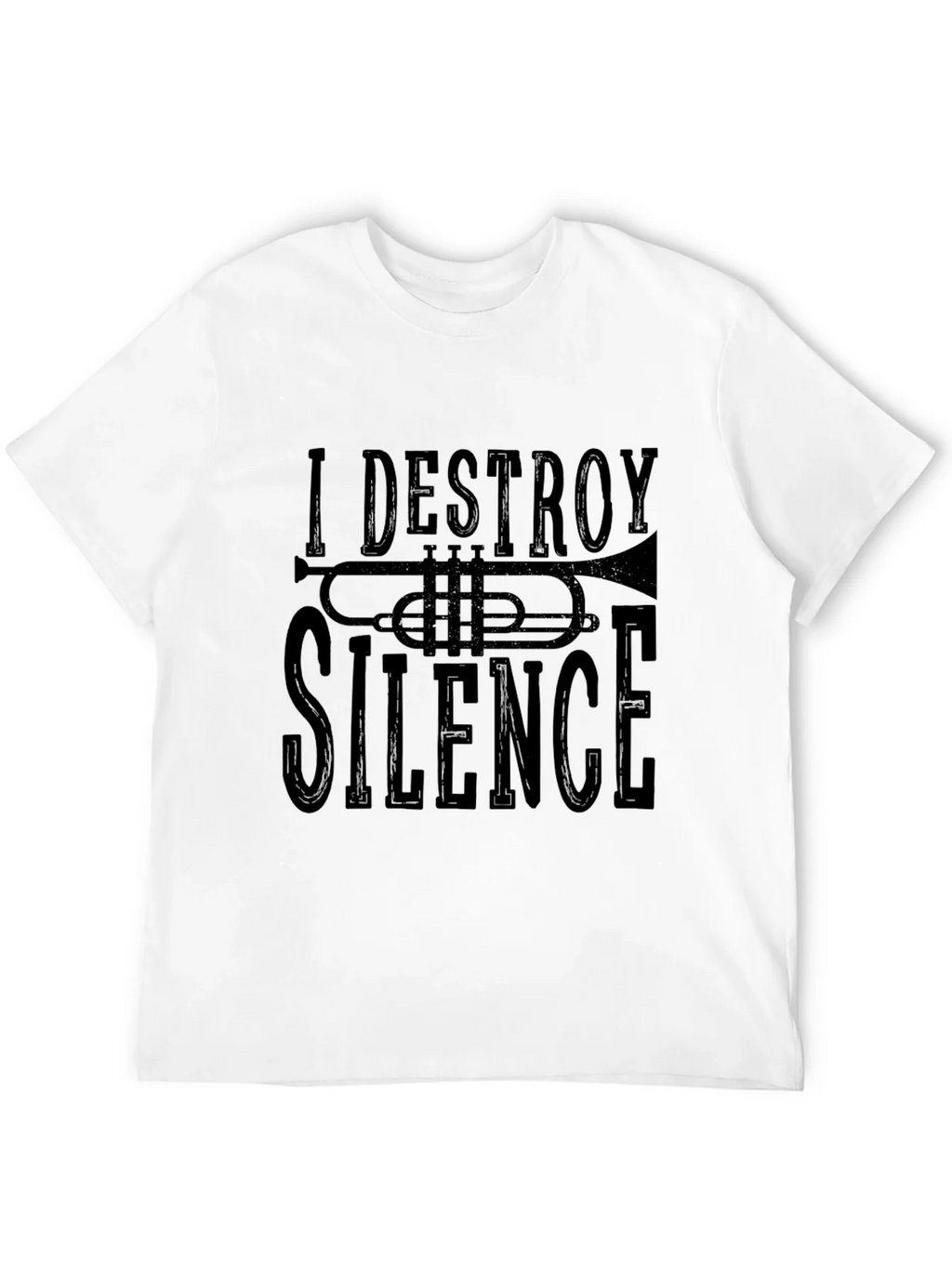 I DESTROY SILENCE T-Shirt - Black Trumpet Graphic Tee product image 11
