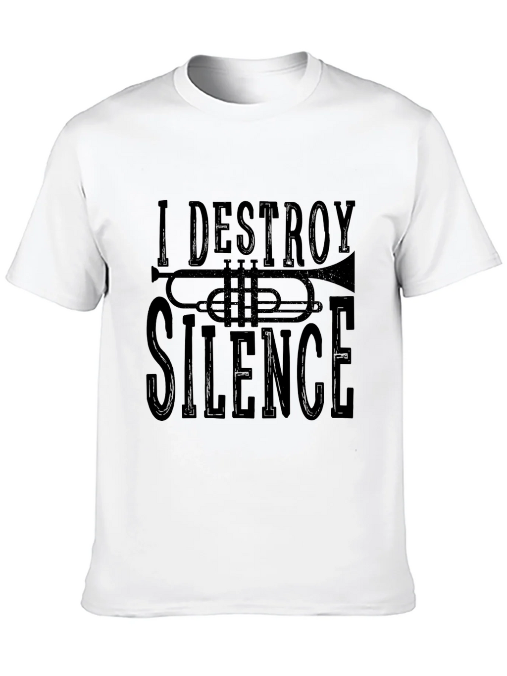I DESTROY SILENCE T-Shirt - Black Trumpet Graphic Tee product image 9