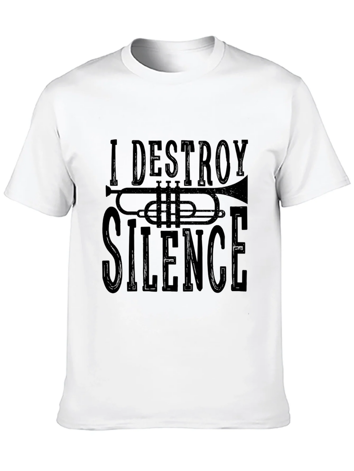 I DESTROY SILENCE T-Shirt - Black Trumpet Graphic Tee product image 9