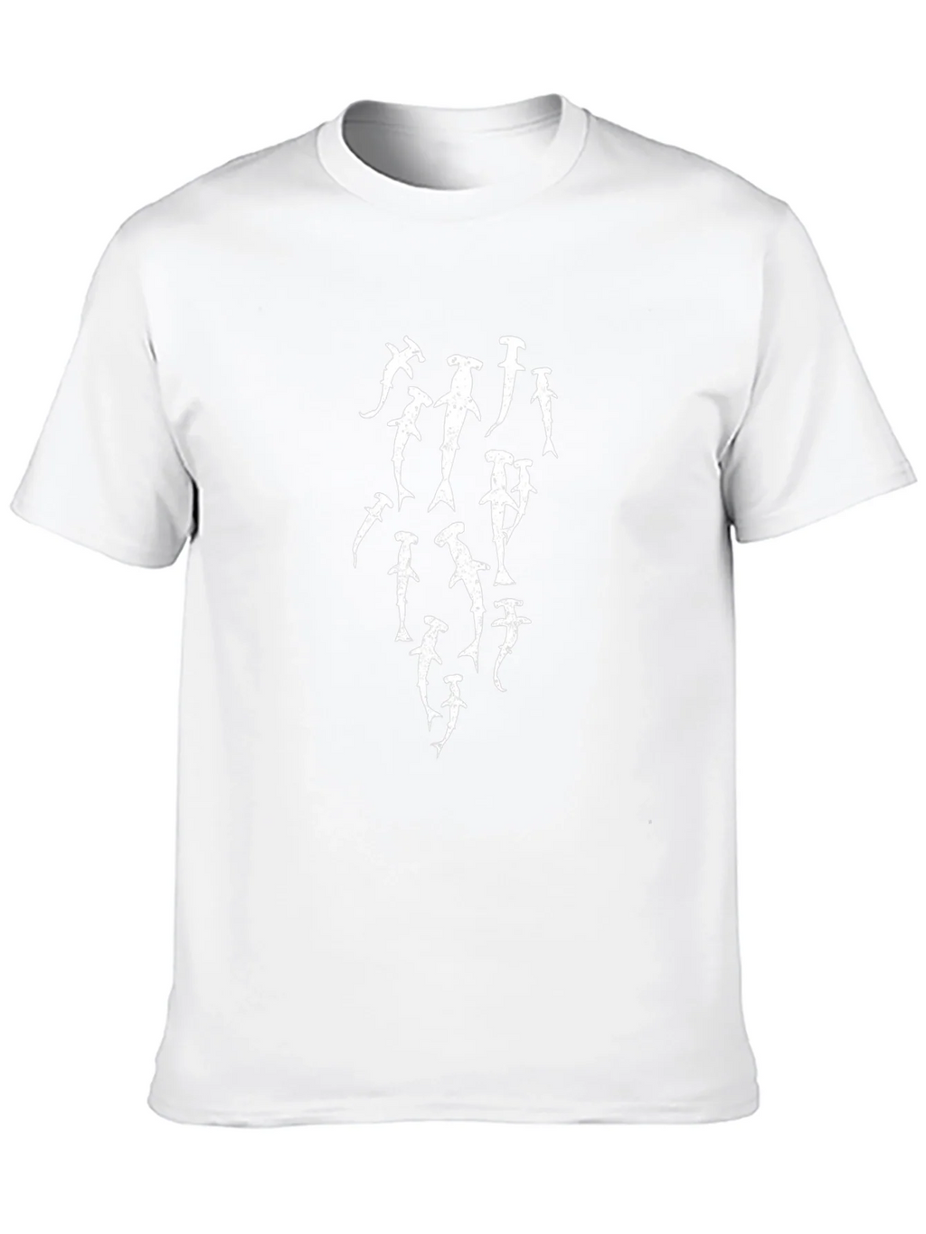 Hammerhead Shark Graphic Print Black T-Shirt product image 9