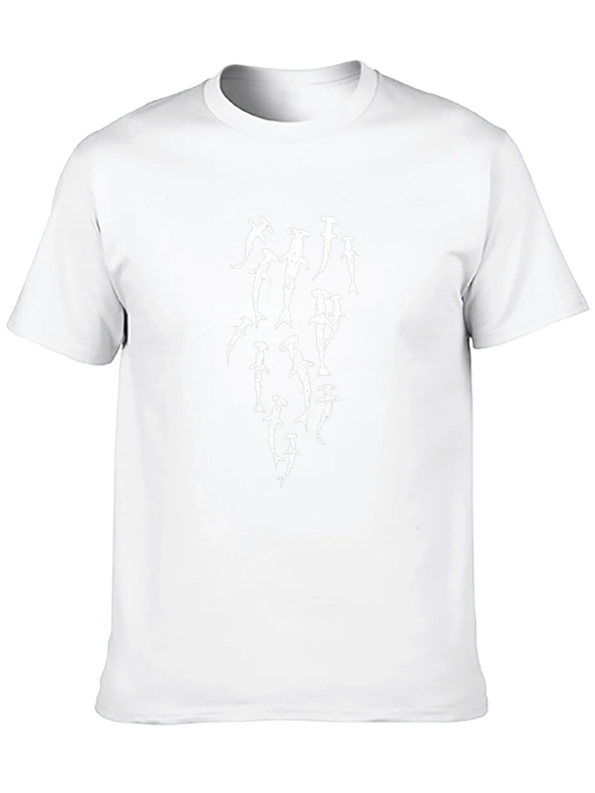 Hammerhead Shark Graphic Print Black T-Shirt product image 9