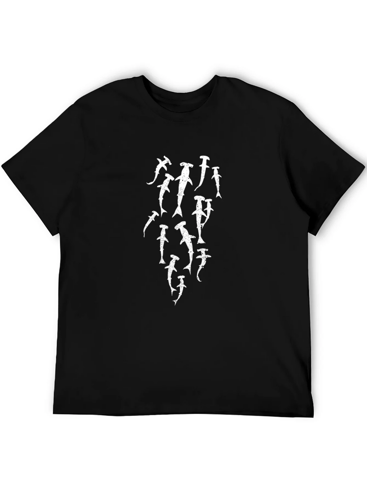 Hammerhead Shark Graphic Print Black T-Shirt product image 5