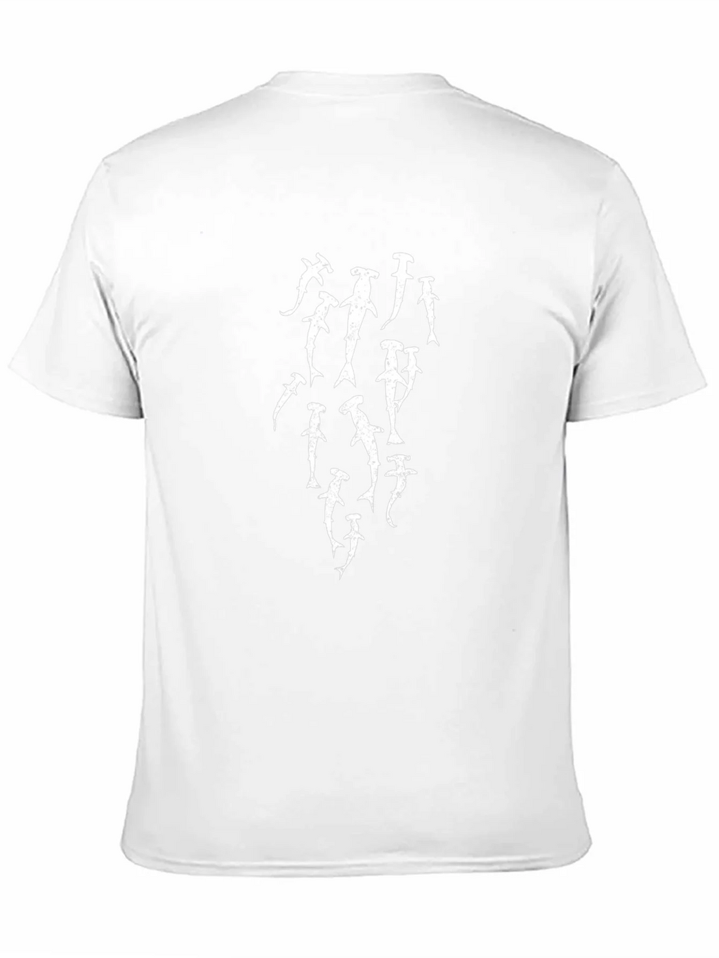 Hammerhead Shark Graphic Print Black T-Shirt product image 10