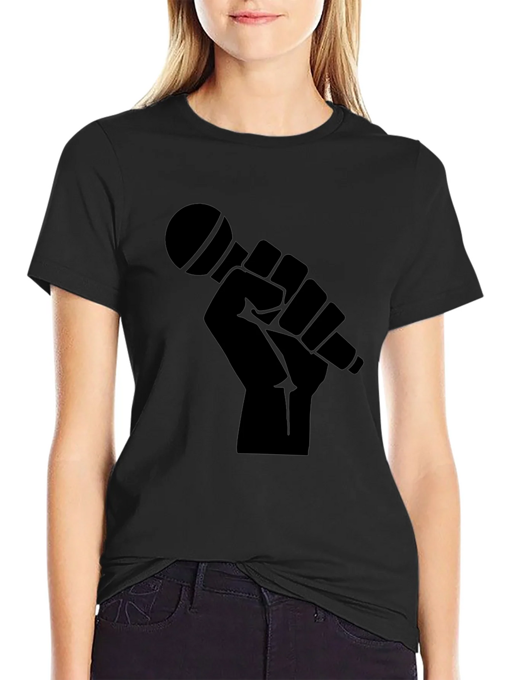 Black Microphone Graphic T-Shirt product image 2