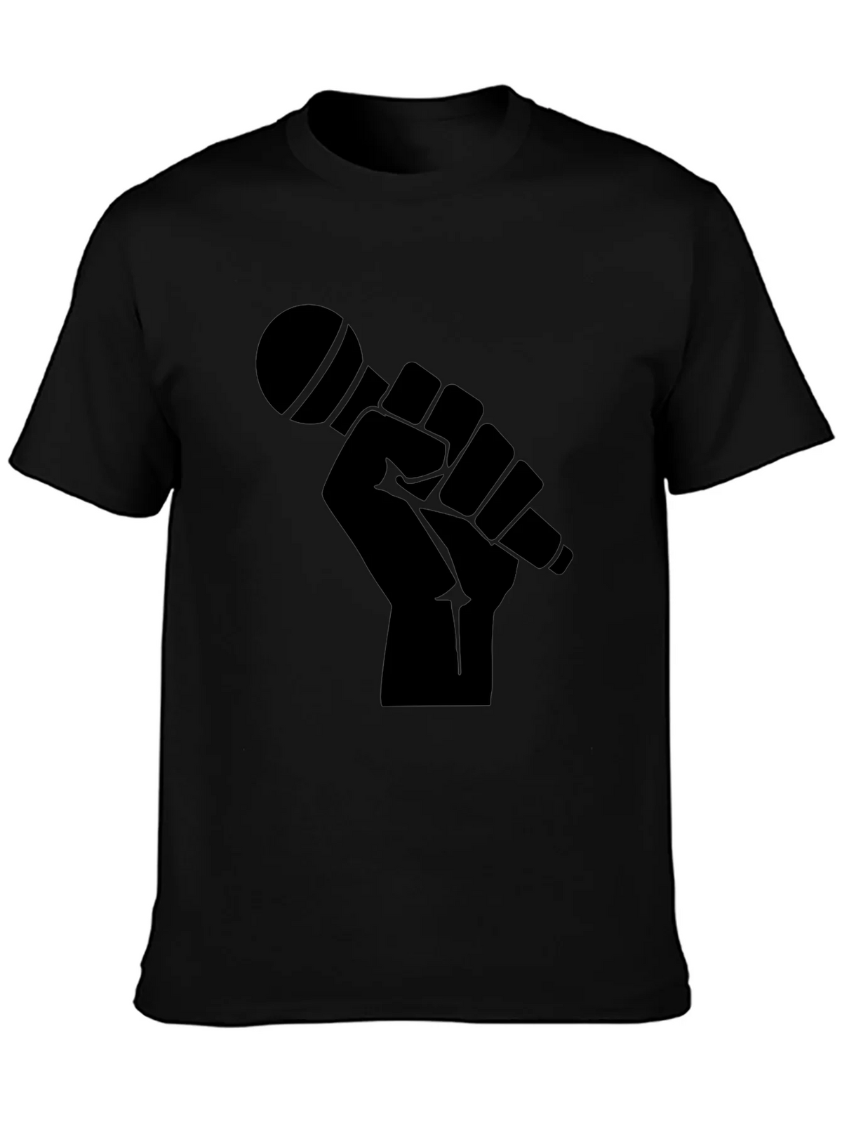 Black Microphone Graphic T-Shirt product image 3
