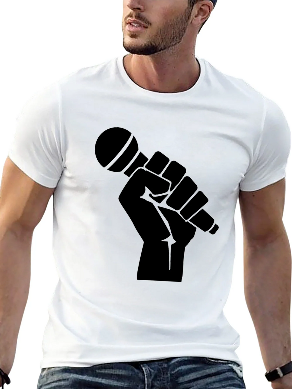 Black Microphone Graphic T-Shirt product image 12