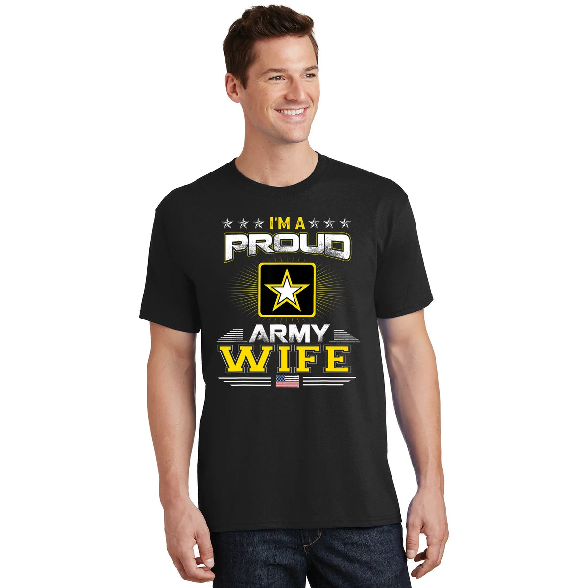 U.S. Army Proud Us Wife Military Veteran Pride T-Shirt product image 1