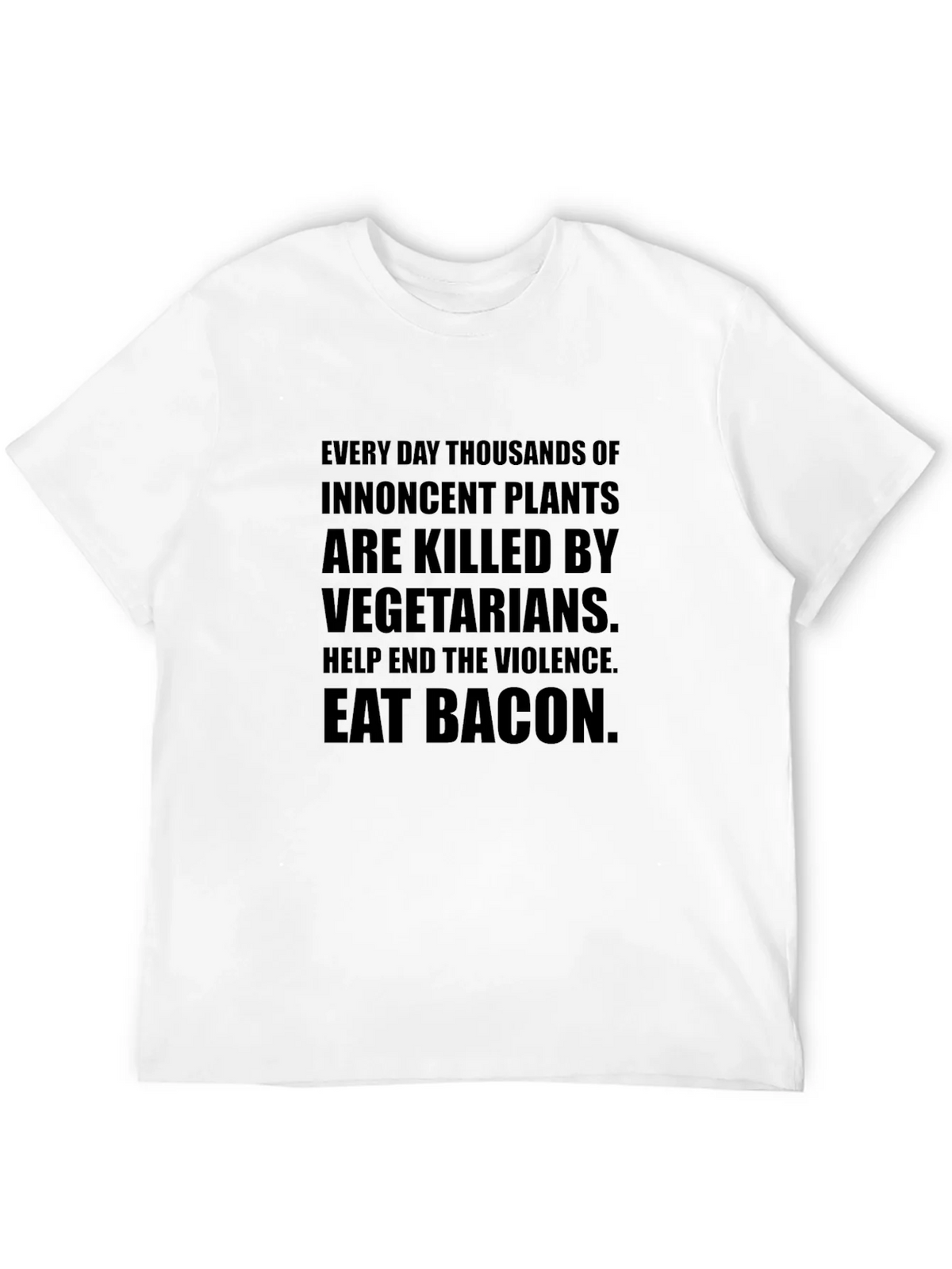 Eat Bacon Slogan Tee - End Plant Violence product image 11