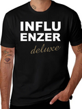 Influencer Deluxe Graphic Tee - Black Cotton T-Shirt product image 1