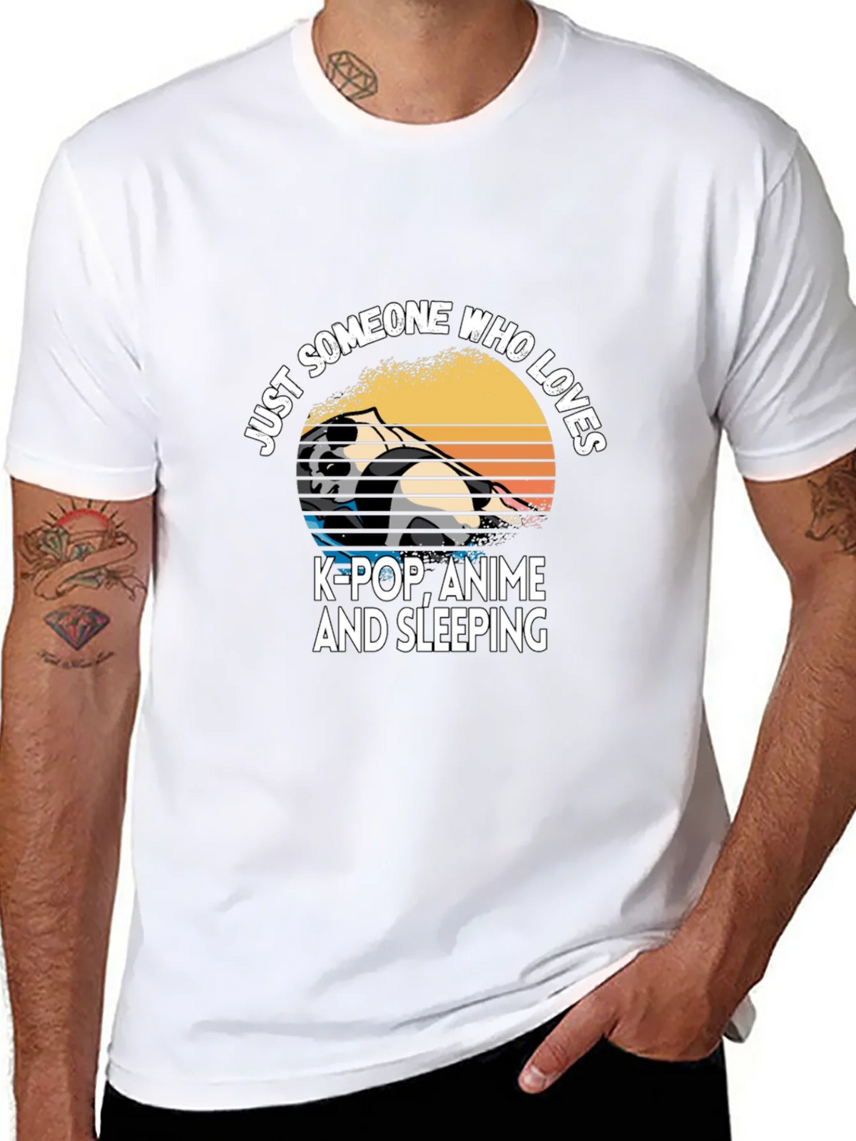 K-Pop Anime & Sleeping Panda T-Shirt product image 7