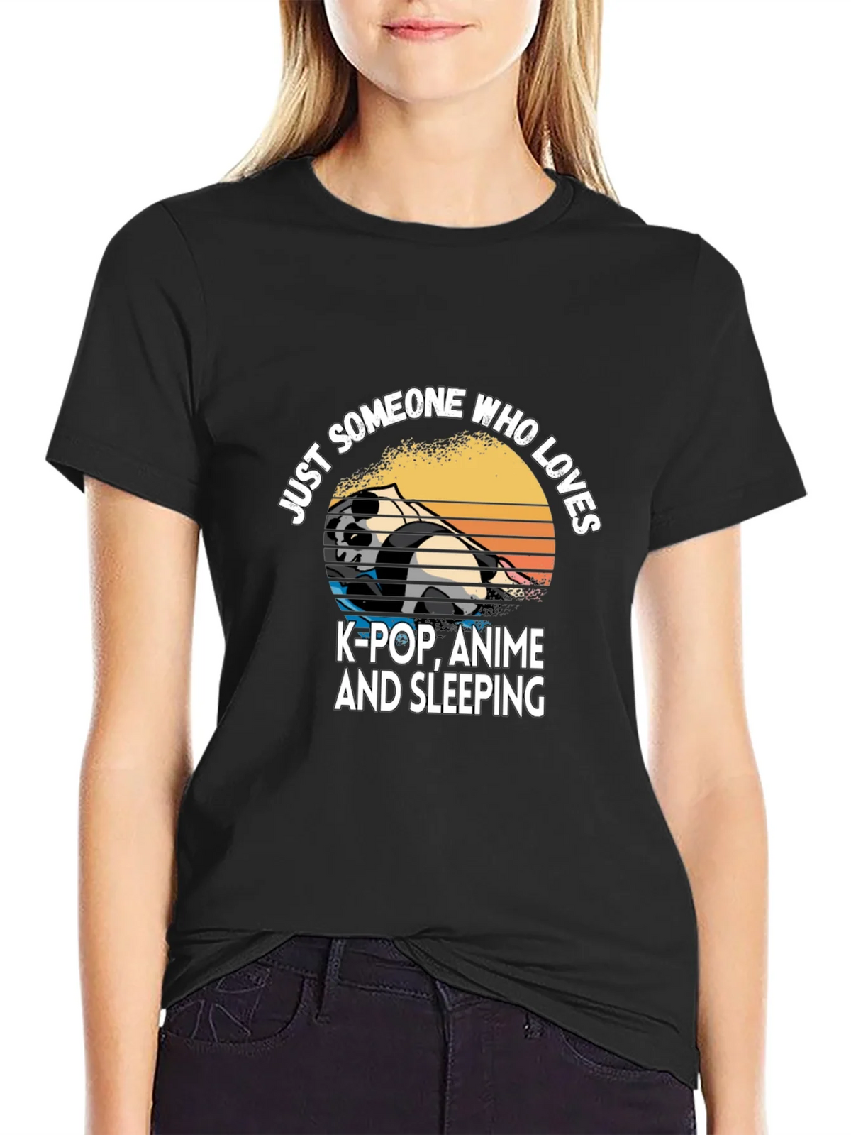 K-Pop Anime & Sleeping Panda T-Shirt product image 2