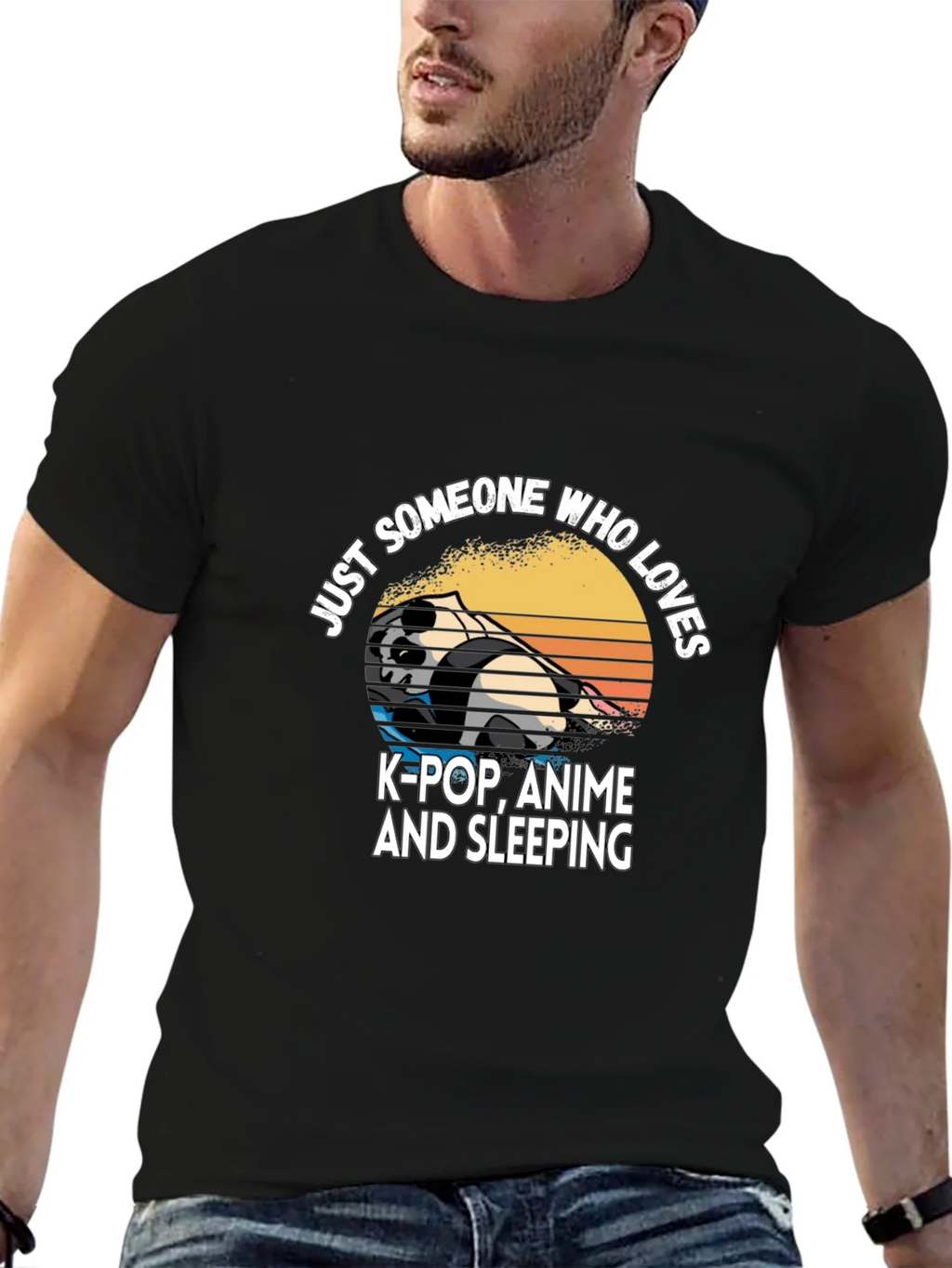 K-Pop Anime & Sleeping Panda T-Shirt product image 6