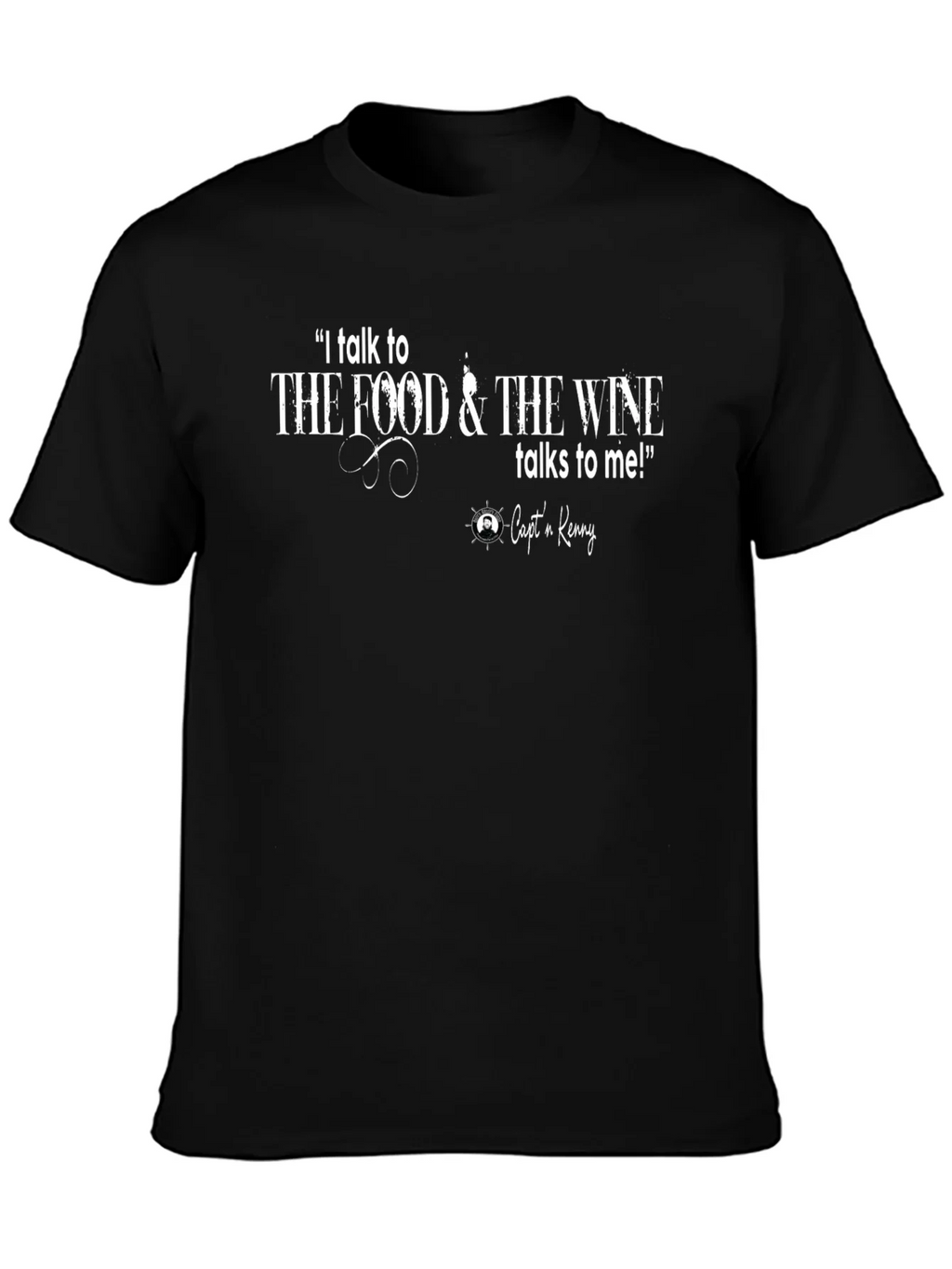 Food & Wine T-Shirt - Captn Kenny - Black Tee product image 3
