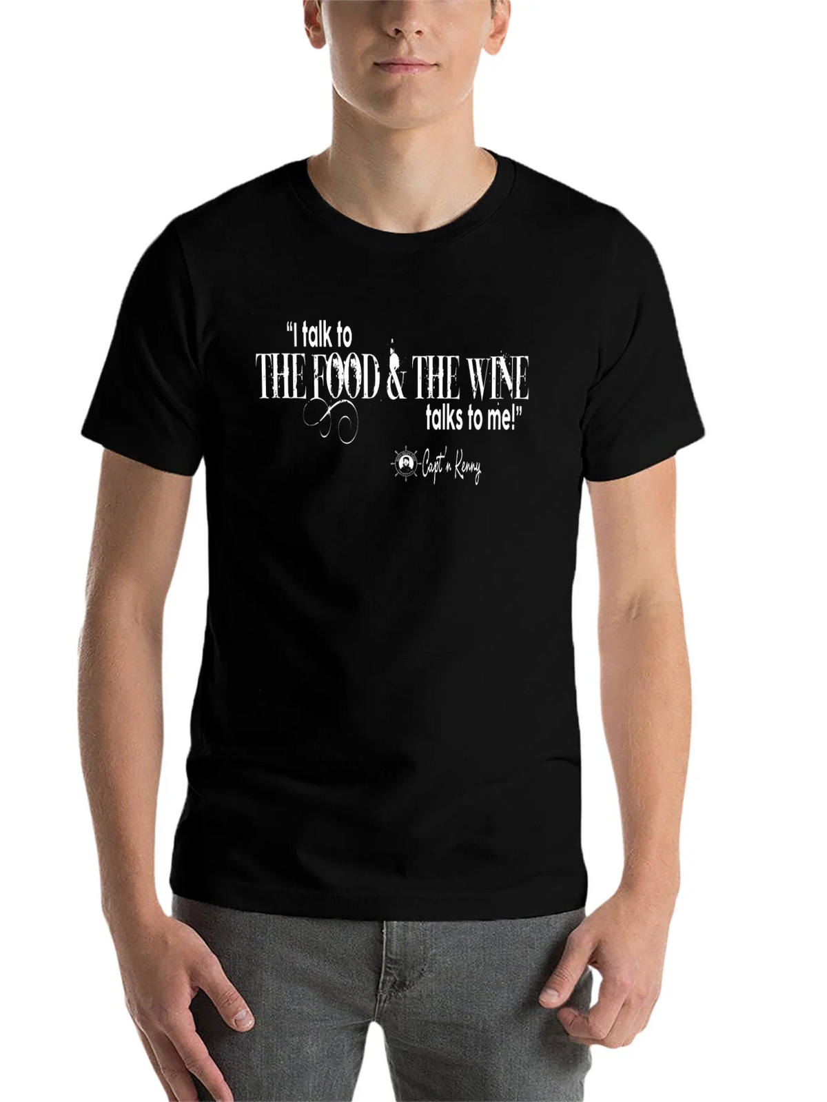 Food & Wine T-Shirt - Captn Kenny - Black Tee product image 4